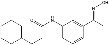 3-cyclohexyl-N-{3-[1-(hydroxyimino)ethyl]phenyl}propanamide Struktur