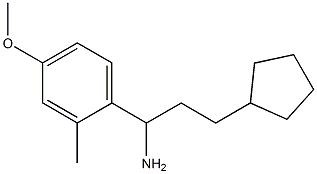 3-cyclopentyl-1-(4-methoxy-2-methylphenyl)propan-1-amine Struktur