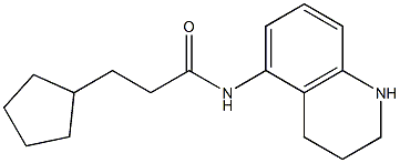 3-cyclopentyl-N-(1,2,3,4-tetrahydroquinolin-5-yl)propanamide Struktur