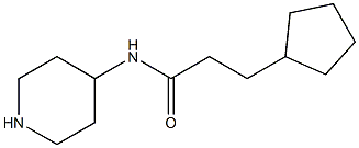 3-cyclopentyl-N-piperidin-4-ylpropanamide Struktur