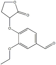 3-ethoxy-4-[(2-oxooxolan-3-yl)oxy]benzaldehyde Struktur