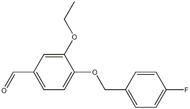 3-ethoxy-4-[(4-fluorophenyl)methoxy]benzaldehyde Struktur