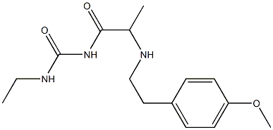 3-ethyl-1-(2-{[2-(4-methoxyphenyl)ethyl]amino}propanoyl)urea Struktur