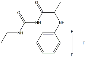 3-ethyl-1-(2-{[2-(trifluoromethyl)phenyl]amino}propanoyl)urea Struktur