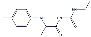 3-ethyl-1-{2-[(4-fluorophenyl)amino]propanoyl}urea Struktur