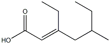 3-ethyl-5-methylhept-2-enoic acid Struktur