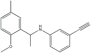 3-ethynyl-N-[1-(2-methoxy-5-methylphenyl)ethyl]aniline Struktur