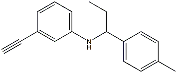 3-ethynyl-N-[1-(4-methylphenyl)propyl]aniline Struktur