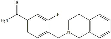 3-fluoro-4-(1,2,3,4-tetrahydroisoquinolin-2-ylmethyl)benzene-1-carbothioamide Struktur