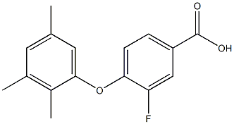 3-fluoro-4-(2,3,5-trimethylphenoxy)benzoic acid Struktur