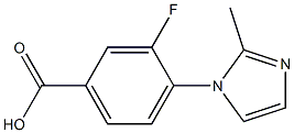 3-fluoro-4-(2-methyl-1H-imidazol-1-yl)benzoic acid Struktur