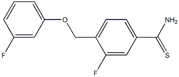 3-fluoro-4-(3-fluorophenoxymethyl)benzene-1-carbothioamide Struktur