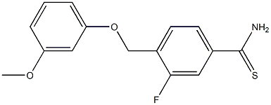 3-fluoro-4-(3-methoxyphenoxymethyl)benzene-1-carbothioamide Struktur