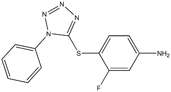 3-fluoro-4-[(1-phenyl-1H-1,2,3,4-tetrazol-5-yl)sulfanyl]aniline Struktur