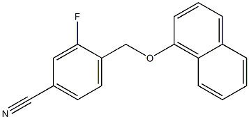 3-fluoro-4-[(naphthalen-1-yloxy)methyl]benzonitrile Struktur