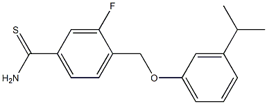 3-fluoro-4-[3-(propan-2-yl)phenoxymethyl]benzene-1-carbothioamide Struktur