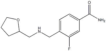 3-fluoro-4-{[(oxolan-2-ylmethyl)amino]methyl}benzamide Struktur