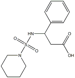 3-phenyl-3-[(piperidine-1-sulfonyl)amino]propanoic acid Struktur