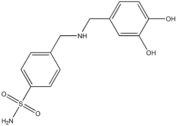 4-({[(3,4-dihydroxyphenyl)methyl]amino}methyl)benzene-1-sulfonamide Struktur