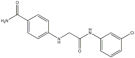 4-({[(3-chlorophenyl)carbamoyl]methyl}amino)benzamide Struktur