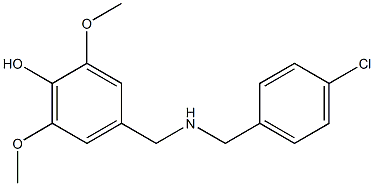 4-({[(4-chlorophenyl)methyl]amino}methyl)-2,6-dimethoxyphenol Struktur