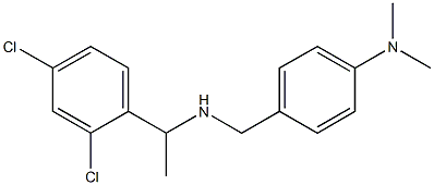 4-({[1-(2,4-dichlorophenyl)ethyl]amino}methyl)-N,N-dimethylaniline Struktur