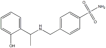 4-({[1-(2-hydroxyphenyl)ethyl]amino}methyl)benzene-1-sulfonamide Struktur