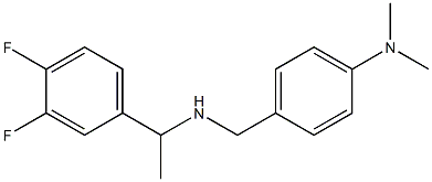 4-({[1-(3,4-difluorophenyl)ethyl]amino}methyl)-N,N-dimethylaniline Struktur