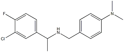 4-({[1-(3-chloro-4-fluorophenyl)ethyl]amino}methyl)-N,N-dimethylaniline Struktur