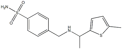 4-({[1-(5-methylthiophen-2-yl)ethyl]amino}methyl)benzene-1-sulfonamide Struktur