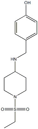 4-({[1-(ethanesulfonyl)piperidin-4-yl]amino}methyl)phenol Struktur