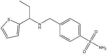 4-({[1-(thiophen-2-yl)propyl]amino}methyl)benzene-1-sulfonamide Struktur