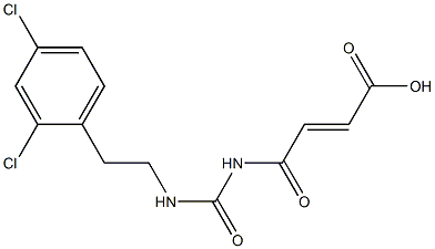 4-({[2-(2,4-dichlorophenyl)ethyl]carbamoyl}amino)-4-oxobut-2-enoic acid Struktur