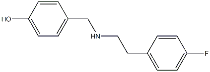 4-({[2-(4-fluorophenyl)ethyl]amino}methyl)phenol Struktur