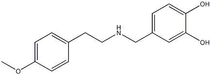 4-({[2-(4-methoxyphenyl)ethyl]amino}methyl)benzene-1,2-diol Struktur