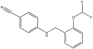 4-({[2-(difluoromethoxy)phenyl]methyl}amino)benzonitrile Struktur