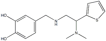 4-({[2-(dimethylamino)-2-(thiophen-2-yl)ethyl]amino}methyl)benzene-1,2-diol Struktur