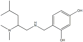 4-({[2-(dimethylamino)-4-methylpentyl]amino}methyl)benzene-1,3-diol Struktur