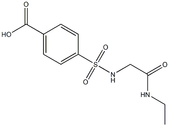 4-({[2-(ethylamino)-2-oxoethyl]amino}sulfonyl)benzoic acid Struktur