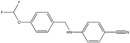 4-({[4-(difluoromethoxy)phenyl]methyl}amino)benzonitrile Struktur