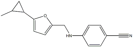 4-({[5-(2-methylcyclopropyl)furan-2-yl]methyl}amino)benzonitrile Struktur