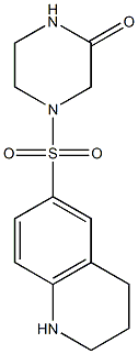 4-(1,2,3,4-tetrahydroquinoline-6-sulfonyl)piperazin-2-one Struktur