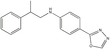 4-(1,3,4-oxadiazol-2-yl)-N-(2-phenylpropyl)aniline Struktur