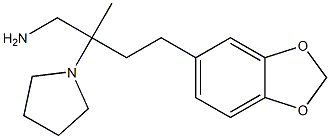 4-(1,3-benzodioxol-5-yl)-2-methyl-2-pyrrolidin-1-ylbutan-1-amine Struktur