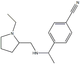 4-(1-{[(1-ethylpyrrolidin-2-yl)methyl]amino}ethyl)benzonitrile Struktur