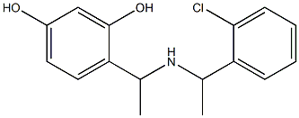 4-(1-{[1-(2-chlorophenyl)ethyl]amino}ethyl)benzene-1,3-diol Struktur