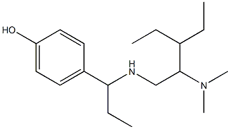 4-(1-{[2-(dimethylamino)-3-ethylpentyl]amino}propyl)phenol Struktur