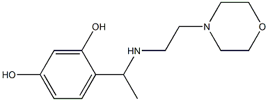 4-(1-{[2-(morpholin-4-yl)ethyl]amino}ethyl)benzene-1,3-diol Struktur