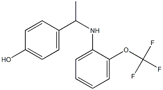 4-(1-{[2-(trifluoromethoxy)phenyl]amino}ethyl)phenol Struktur