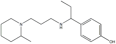 4-(1-{[3-(2-methylpiperidin-1-yl)propyl]amino}propyl)phenol Struktur